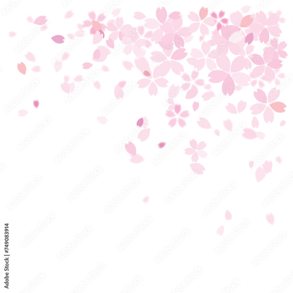 桜　春　花びら　散る　和風　背景　素材