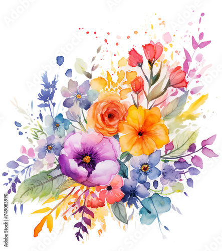 transparent png watercolor bouquet of flowers
