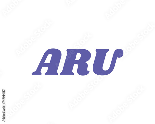 ARU logo design vector template