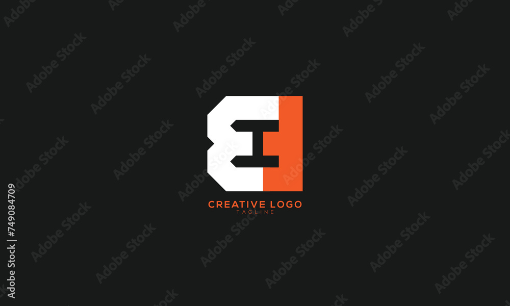 Fototapeta premium EI EH Abstract initial monogram letter alphabet logo design
