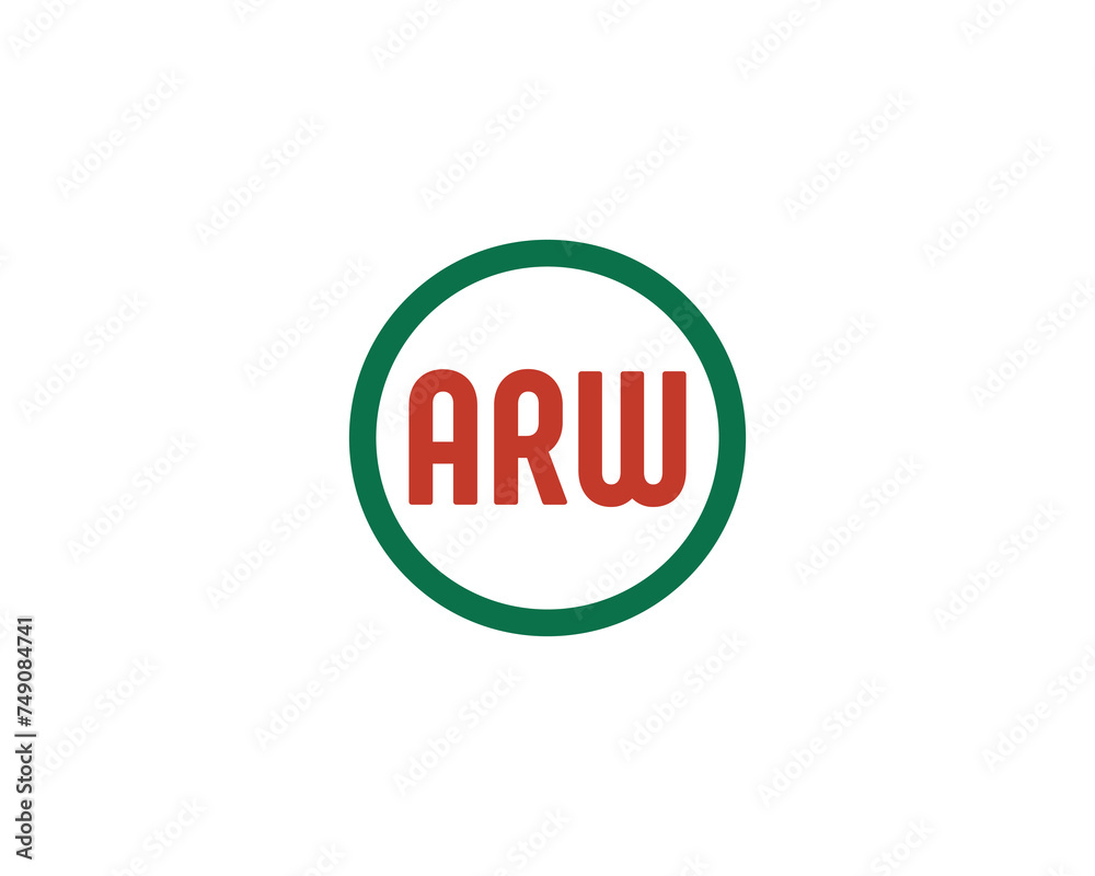 ARW Logo design vector template ARW Logo design vector template