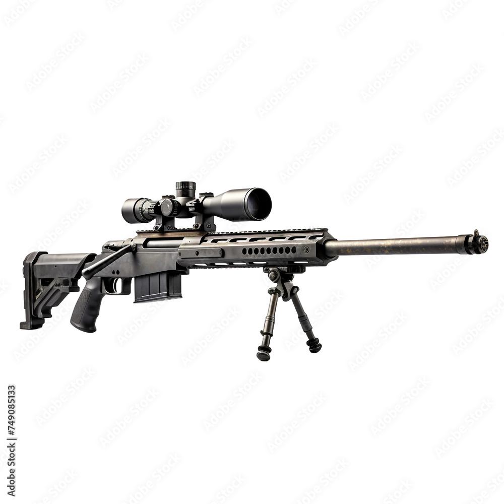 Sniper rifle isolated on transparent background Sniper rifle isolated on transparent background