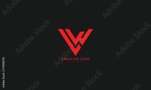 LW WL Abstract initial monogram letter alphabet logo design
