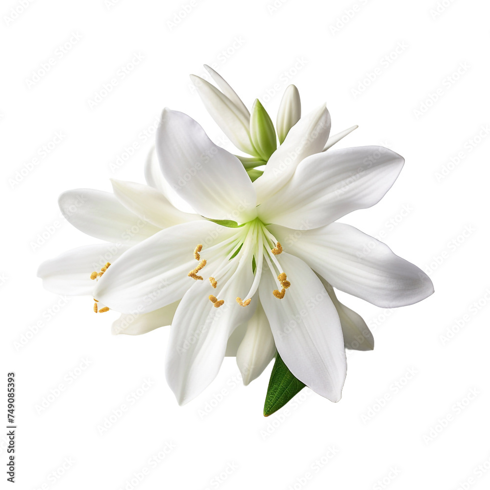 Snowbell flower isolated on transparent background