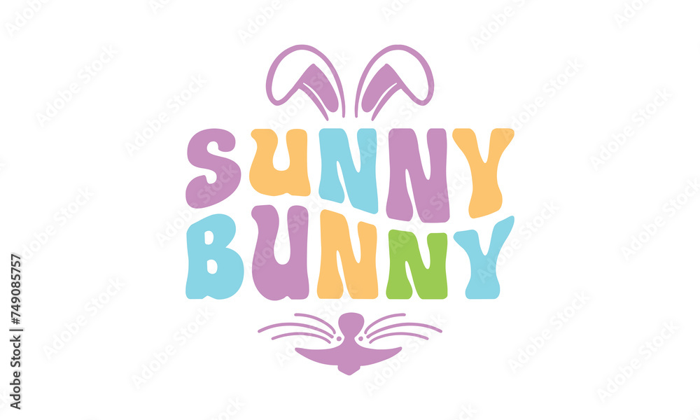 Sunny bunny svg,easter svg,bunny svg,happy easter day svg t-shirt design Bundle,Retro easter svg,funny easter svg,Printable Vector Illustration,Holiday,Cut Files Cricut,Silhouette,png,Bunny face