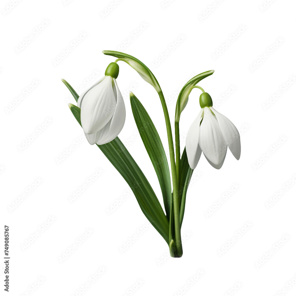 Snowdrop isolated on transparent background