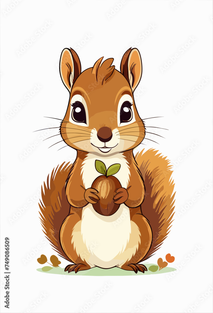 squirrel with acorn squirrel with acorn