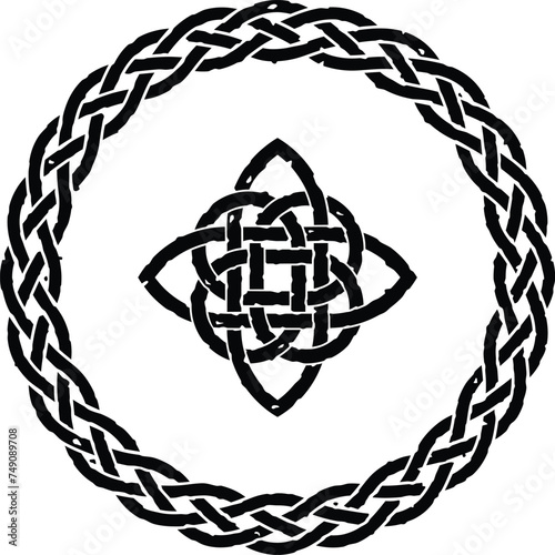 Grunge Celtic Circle and Knot