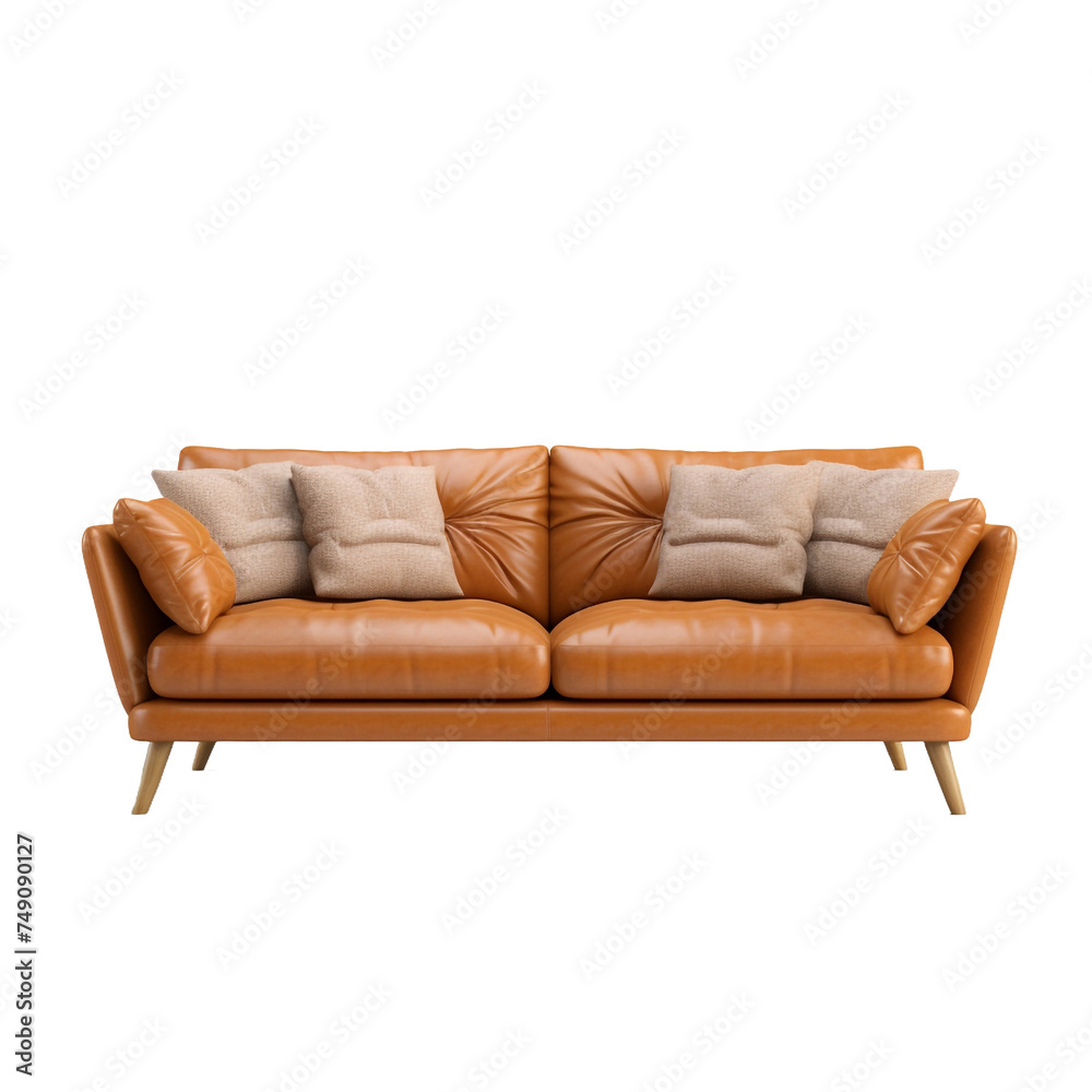 Fototapeta premium Sofa isolated on transparent background