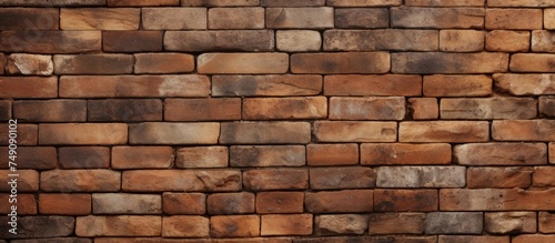 A brown brick wall is featured in this scene, showcasing its sturdy construction and textured surface. The wall stands solid and unyielding, offering a sense of strength and durability.
