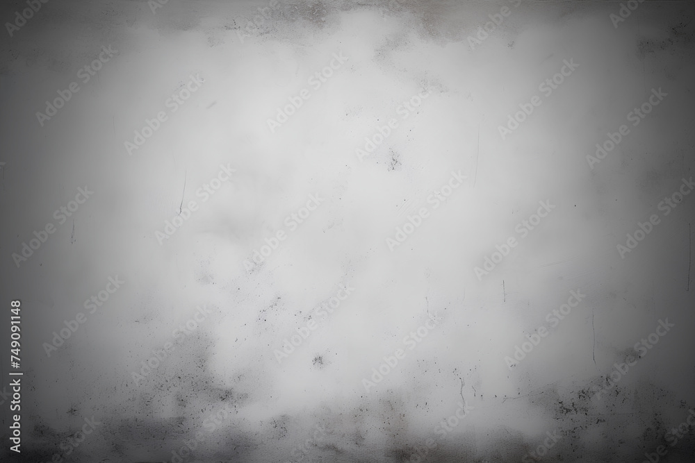 Fototapeta premium White cement concrete grunge textured floor background. Light gray wall with cracks. Old vintage wide backdrop for design banner