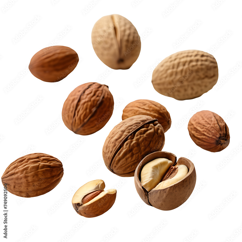 Nuts image isolated on a transparent background PNG photo Nuts image isolated on a transparent background PNG photo