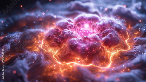 Starburst Galaxy in Eruption; Colorful Explosion in a Spiral Galaxy,  Majestic Chaos: A Galaxy in the Throes of Creation