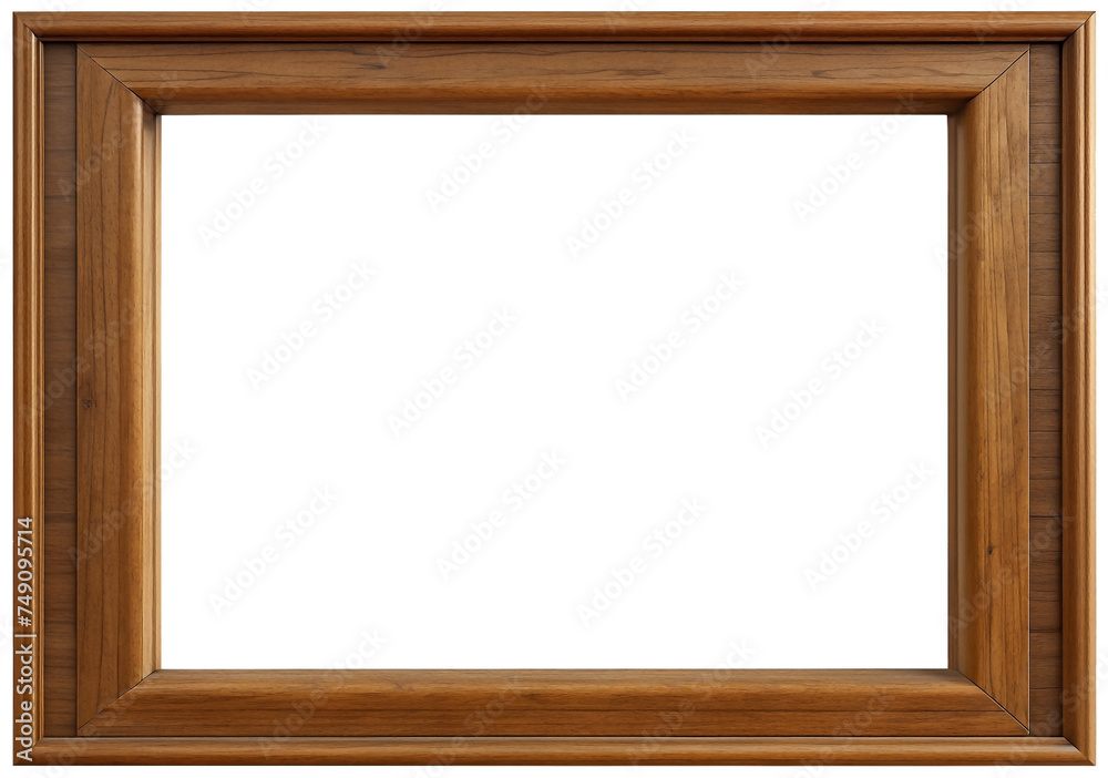 Wooden frame isolated on transparent background Wooden frame isolated on transparent background