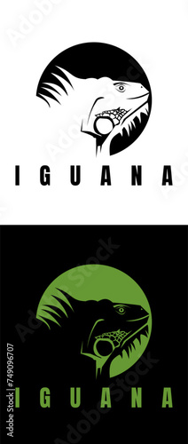 iguana head wild west design logo vector