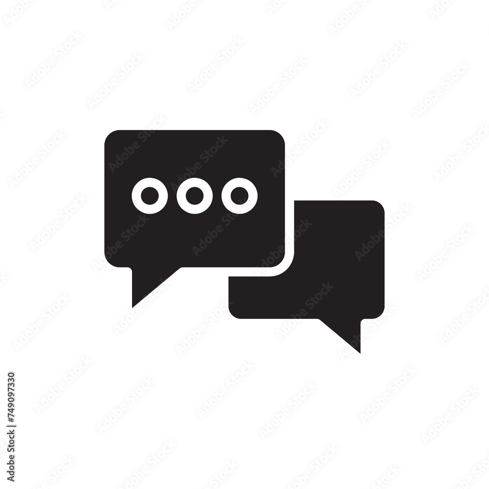 Fototapeta premium Social Engagement simple flat black illustration on white background..eps