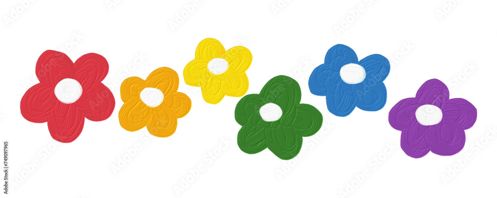 Blooming Pride: LGBTQ+ Colorful Flowers Vector Illustration - Celebrating Diversity and Unity