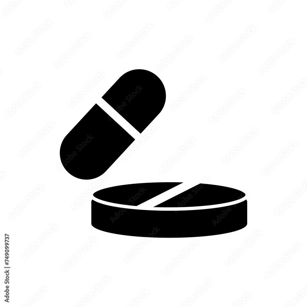 capsule vector glyph flat simple vector illustration on white background..eps capsule vector glyph flat simple vector illustration on white background..eps