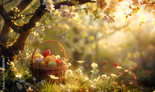 easter background-generative ai #749101984