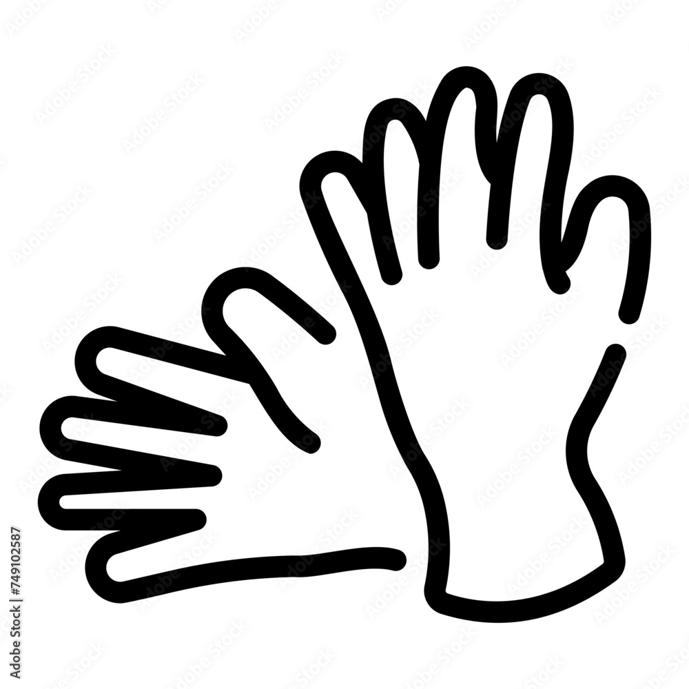 gloves Line Icon gloves Line Icon