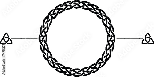 Celtic Symbols Header with Knot Braid Circle and Triquetra