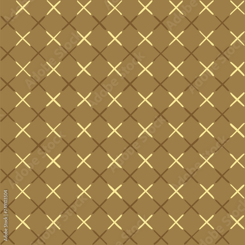 hand drawn crosses. sandy brown repetitive background. decorative art. vector seamless pattern. geometric fabric swatch. retro design template for textile, linen, home decor, wallpaper