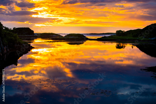 sunset on the lake