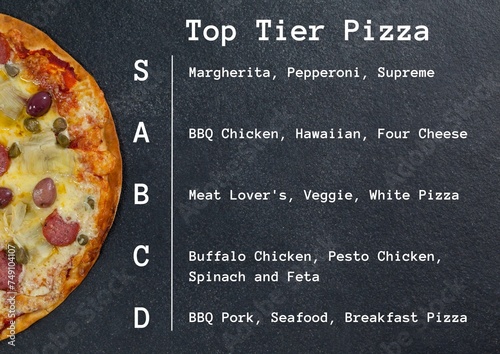 Savor diverse flavors, pizza menu template