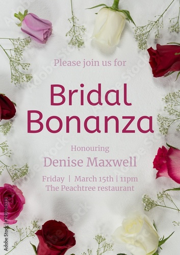 Celebrate love with elegance, floral wedding invitation