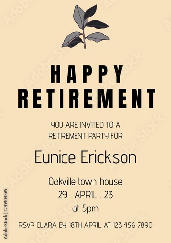 Celebrate a milestone, elegant retirement invite