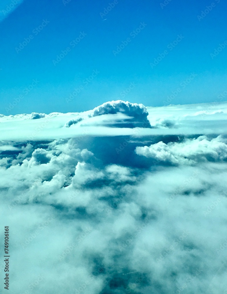 Cumulus clouds in sky