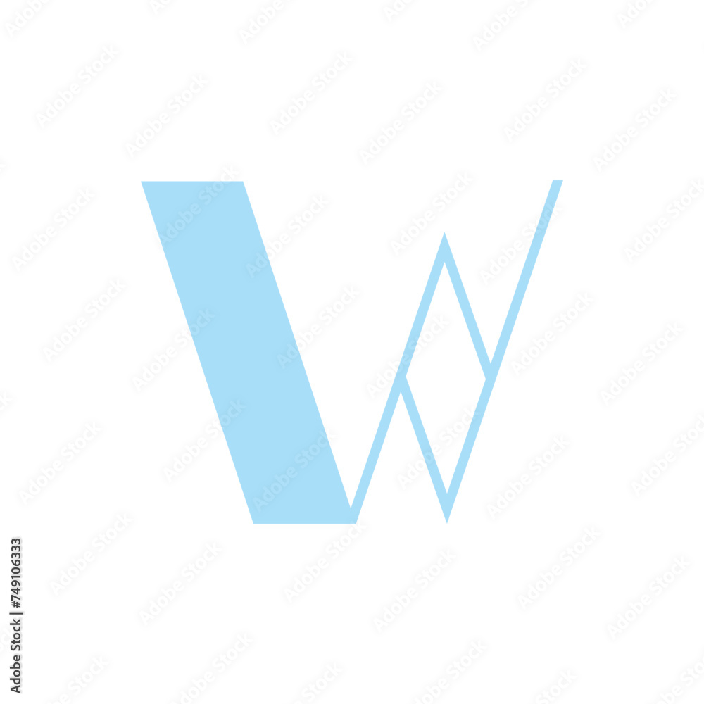 Monogram W design vector logo. Monogram initial letter mark W logo design. Monogram design vector logo. Monogram initial letter mark W logo design. Simple W monogram. Monogram W design logo