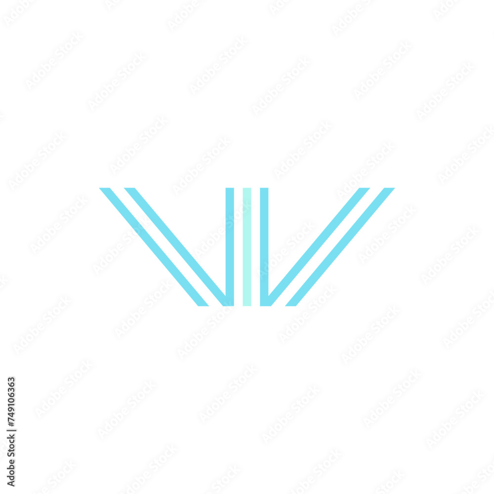 Monogram W design vector logo. Monogram initial letter mark W logo design. Monogram design vector logo. Monogram initial letter mark W logo design. Simple W monogram. Monogram W design logo
