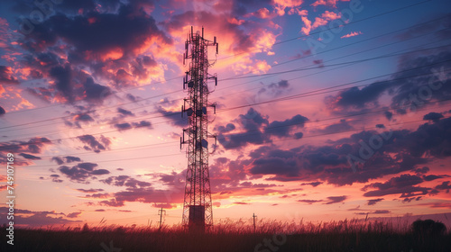 internet signal booster on telecommunication tower, telecommunication technology