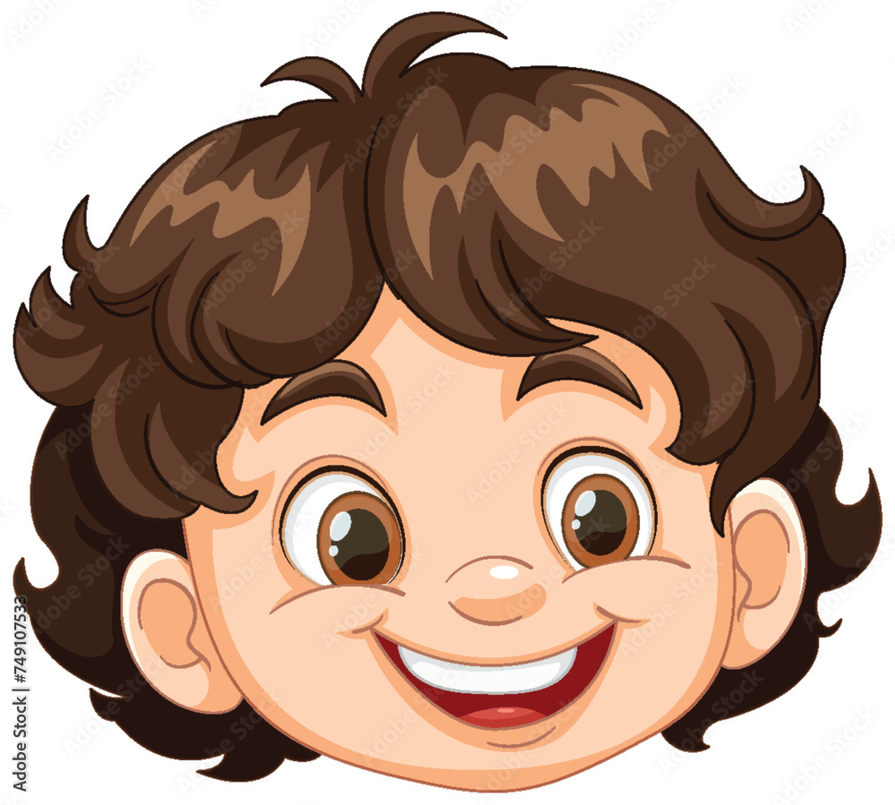 Vector illustration of a happy, smiling young boy Vector illustration of a happy, smiling young boy