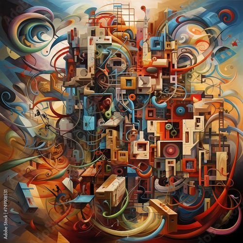 Abstract representation of creativity and innovation