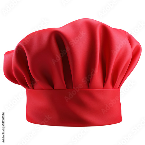 Red chef hat isolated on transparent background Remove png, Clipping Path, pen tool