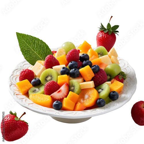 Fruit Salad image isolated on a transparent background PNG photo