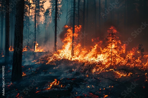 A forest consumed by wildfire the destructive power of anger unleashed