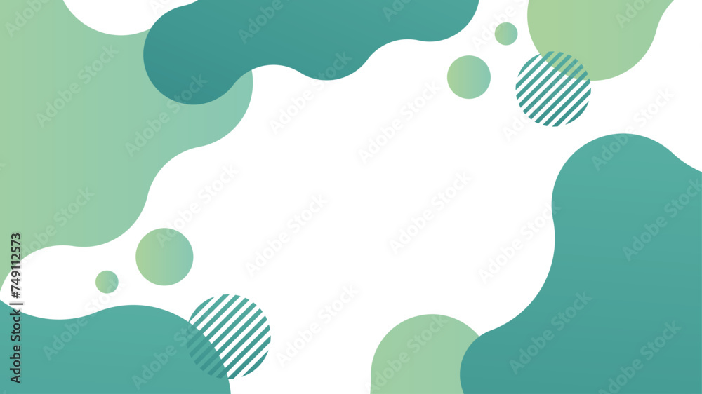 抽象的　フレーム 　液体　シェイプ　幾何学　緑　フレーム 　背景