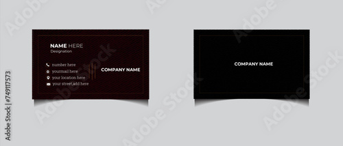 double sided business card template with modern style.