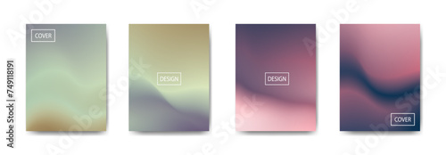 set of abstract background with beautiful gradation color, colorful background for poster flyer banner backdrop.vertical banner.cool fluid background vector illustration