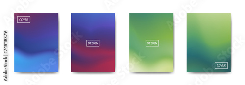 set of abstract background with beautiful gradation color, colorful background for poster flyer banner backdrop.vertical banner.cool fluid background vector illustration