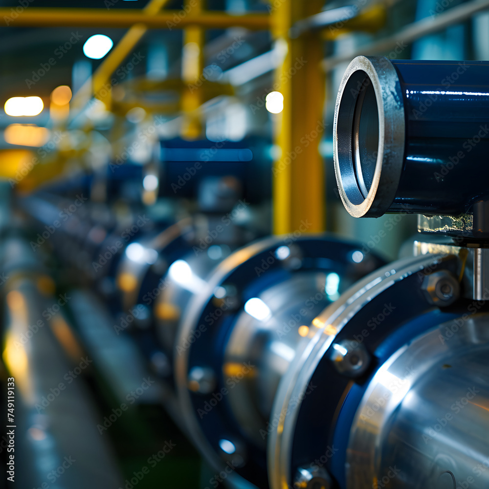 Fototapeta premium industrial and manufacturing metal pipes