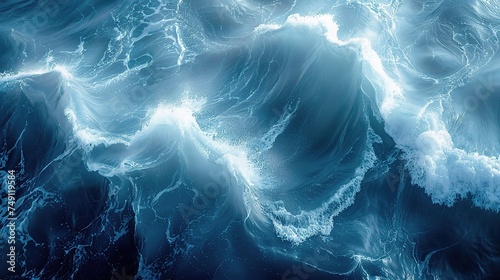 abstract background of seawater flow under light exposure photo