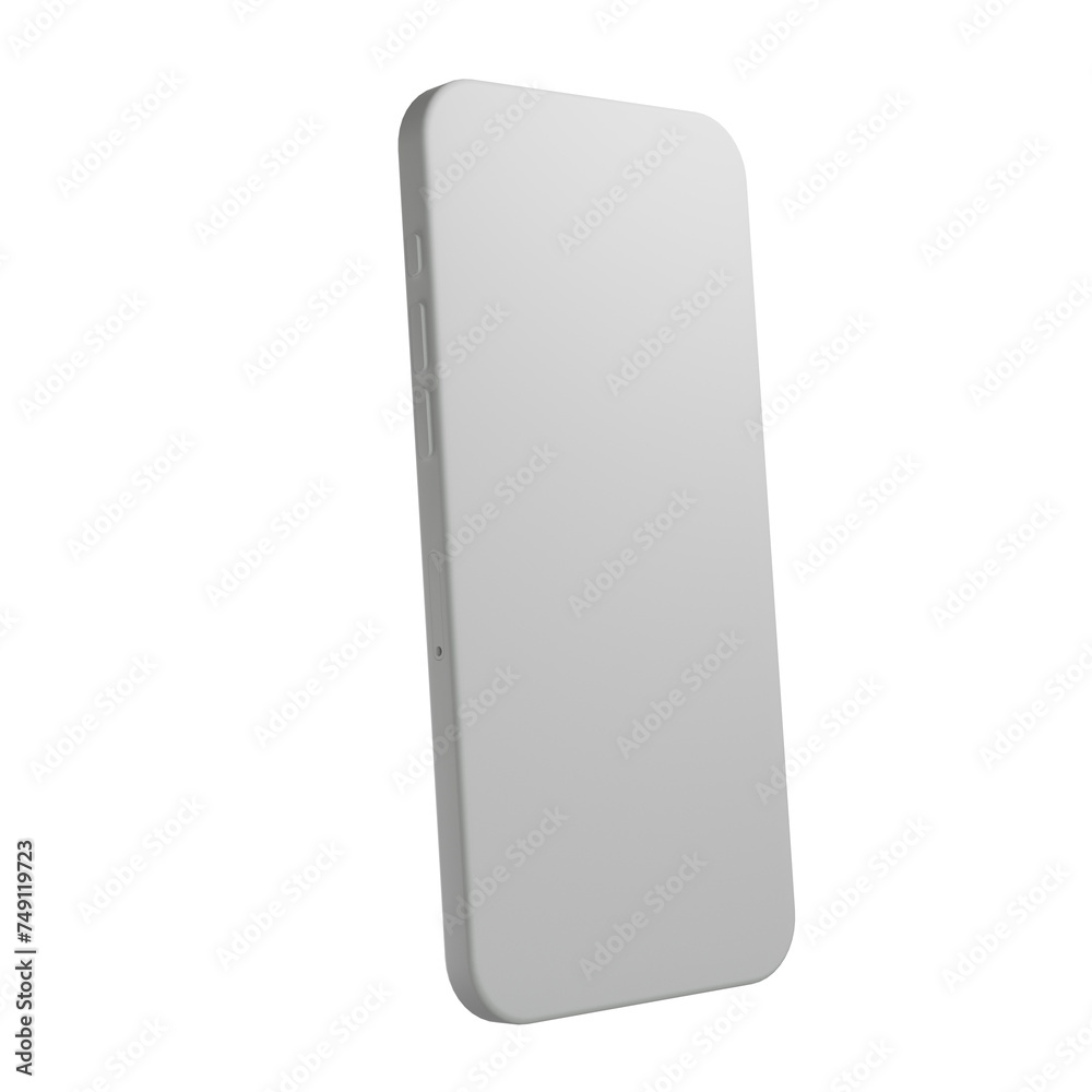 Smart phone isolated on a white blank screen Mockup a clipping path Smart phone isolated on a white blank screen Mockup a clipping path