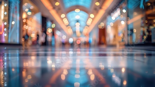 Abstract background of shopping mall, shallow depth of focus