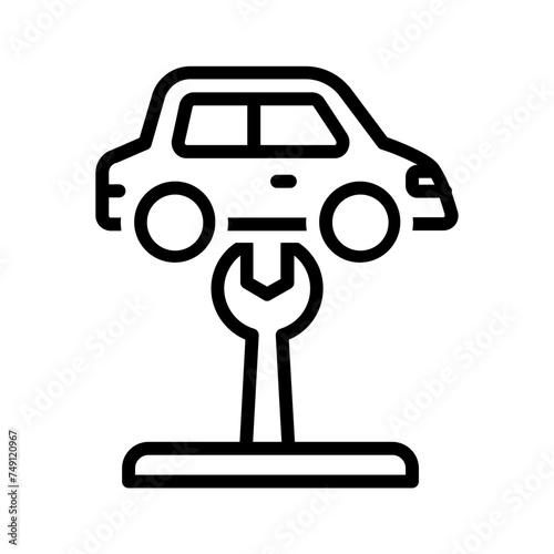 Vector black line icon for Overhaul