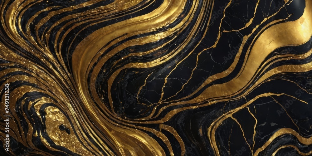 Liquid black marble with gold textures. Luxury pattern, golden, fluid illustration. Abstract melted, golden, texture. Liquid black marble with gold textures. Luxury pattern, golden, fluid illustration. Abstract melted, golden, texture.