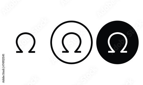 icon Symbol ohm box black outline for web site design 
and mobile dark mode apps 
Vector illustration on a white background
